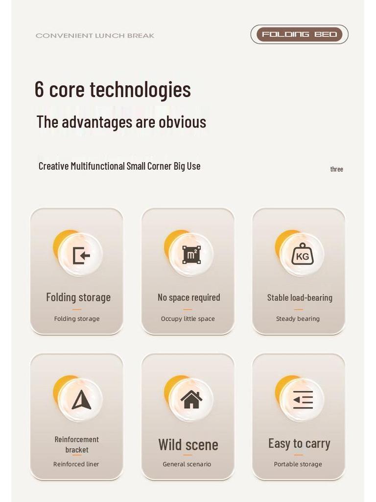 Portable Folding Bed & Mat for Office Lunch Breaks - Convertible, Single-Use, Sit or Lie Down Option