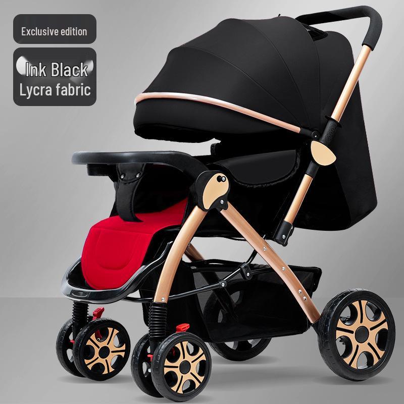 Легкая, Высокая посадка, Двусторонняя складная детская коляска