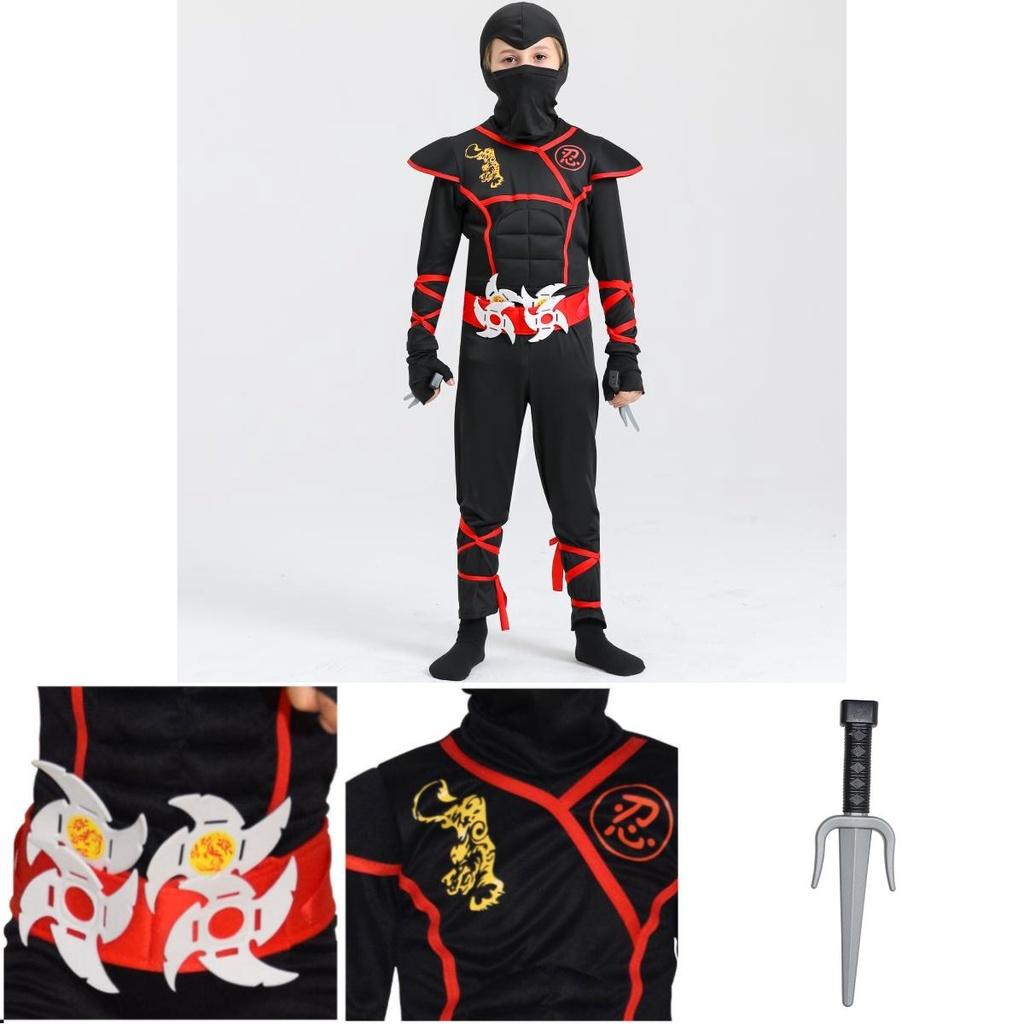 Nový Halloweenský Cosplay Anime Kostým Pro Děti Samurajský Kostým Ninja Oblečení Od Yixi Apparel Vhodný Pro Divadelní Představení