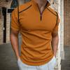 Men's Golf Short Sleeve T Shirts Casual Lightweight Shirt Stylish Quarter-Zip  Lapel Collar Shirt