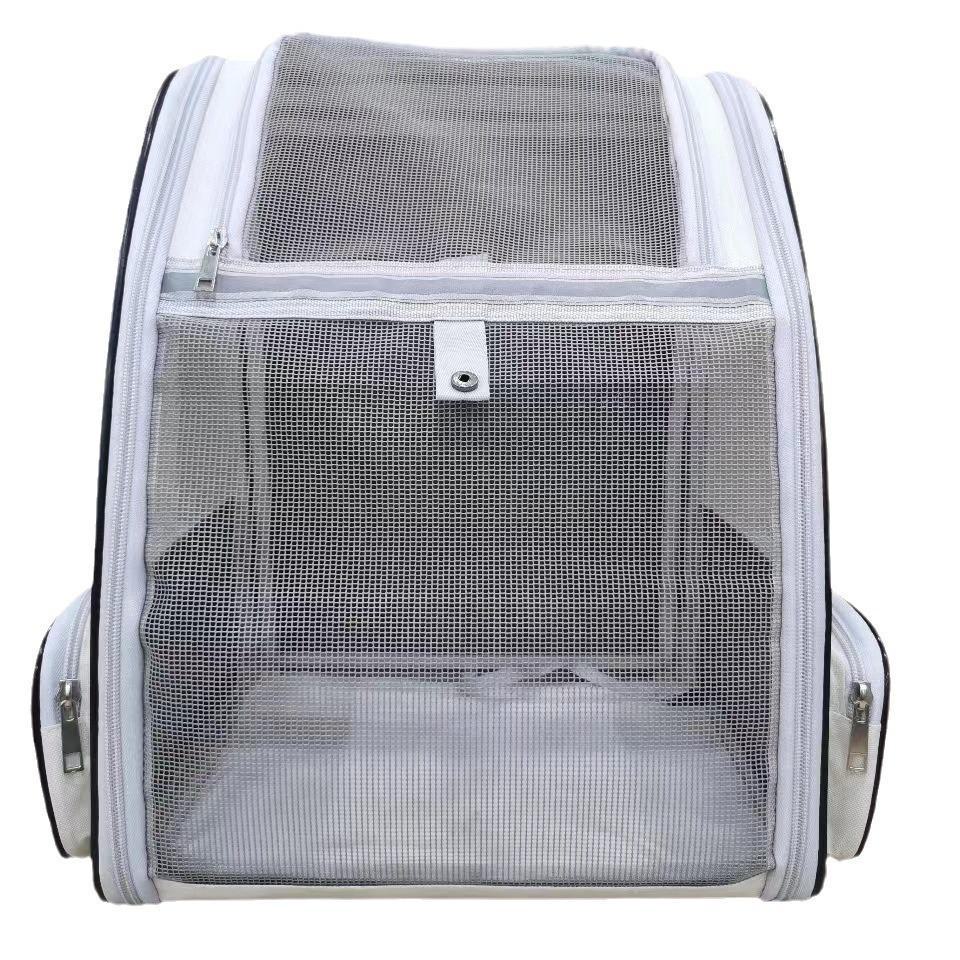Sac à dos portable à double bandoulière pour chat - Sac de voyage pliable, tendance et de grande capacité pour animaux de compagnie