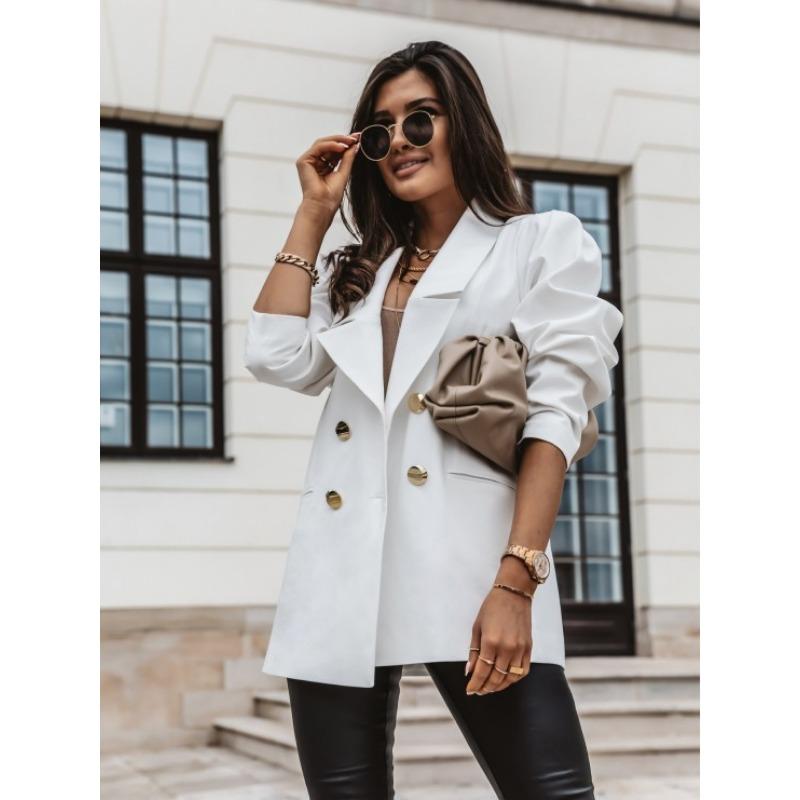 Damen Locker Langarm Umlegekragen Polyester Urbaner Stil Blazer Mantel