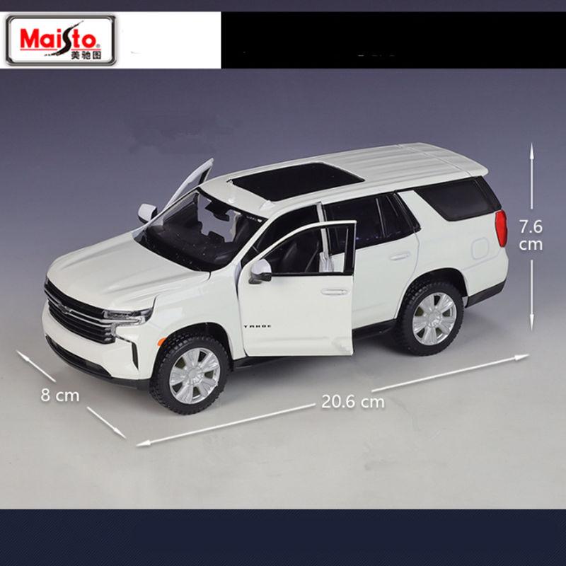 Maisto 1:24 2021 Chevrolet Tahoe SUV Alloy Car Model Diecast Metal Off-road Vehicles Car Model High Simulation Children Toy Gift