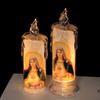 Jesus Christ Candles Lamp LED Tealight Romantic Pillar Light Battery Operated Creative Flameless Electronic Candle candles home