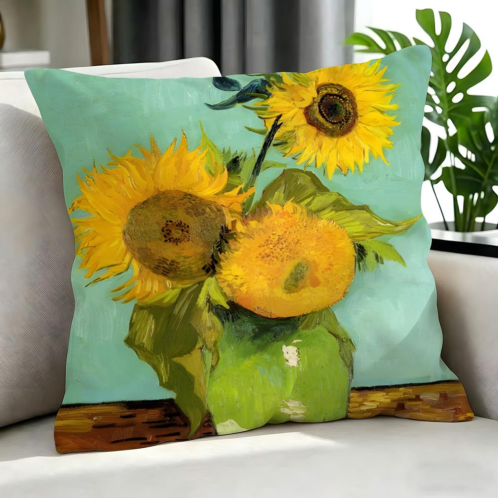 artist Vincent van Gogh Cushion Cover Cushion Cover Set Pcs x x x Pillowcase Decorative Sofa Home Decor