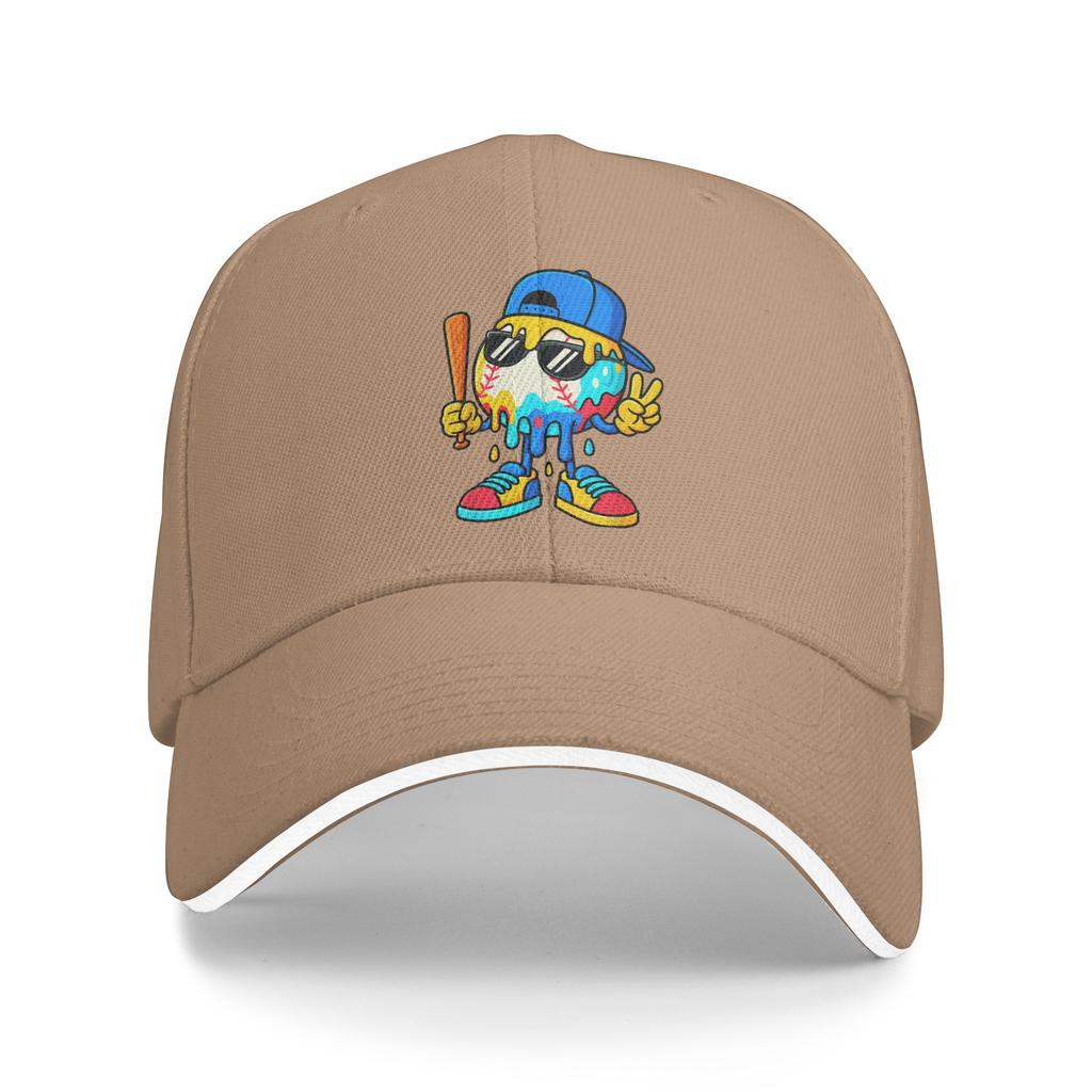 Ice Cream Drip Baseball Spots Sprinkle Casual Baseball Cap Summer Trucker Hat Outdoor Sports Hip Hop Hats Unisex Baseball Caps