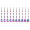 Glass Sunlight Pendant Set, 10 Piece Faceted Accent for Window Display, Party Styling and Home Room Display Use