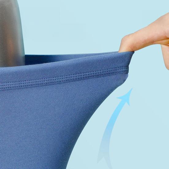 Mens Underwear Moisture Wicking Solid Color Boxers Briefs Summer Cool Breathable Quick-Dry Adults Trunks with Elastic Waistband