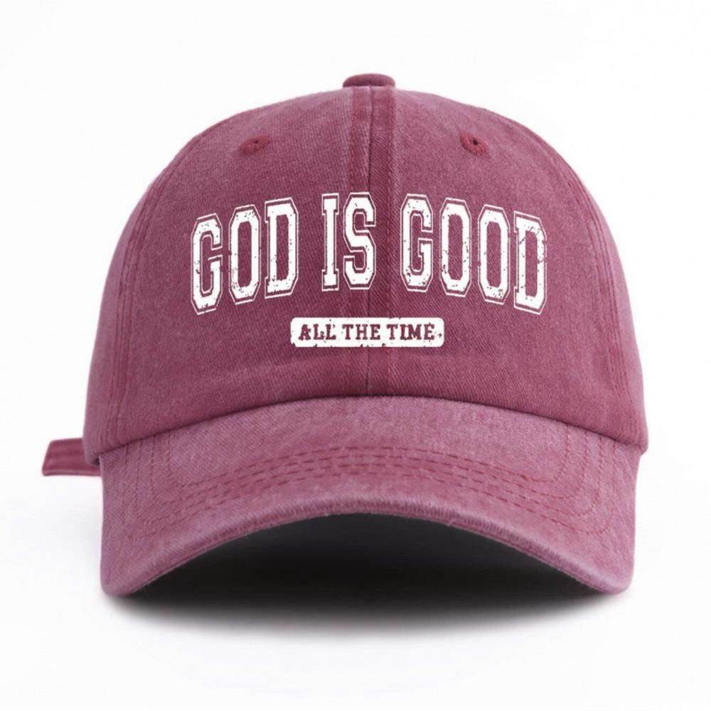 

Fashion GOD IS GOOD Baseball Caps Sun Protection Breathable Sunscreen Hats Cotton Adjustable Distressed Faded Cap Men Women