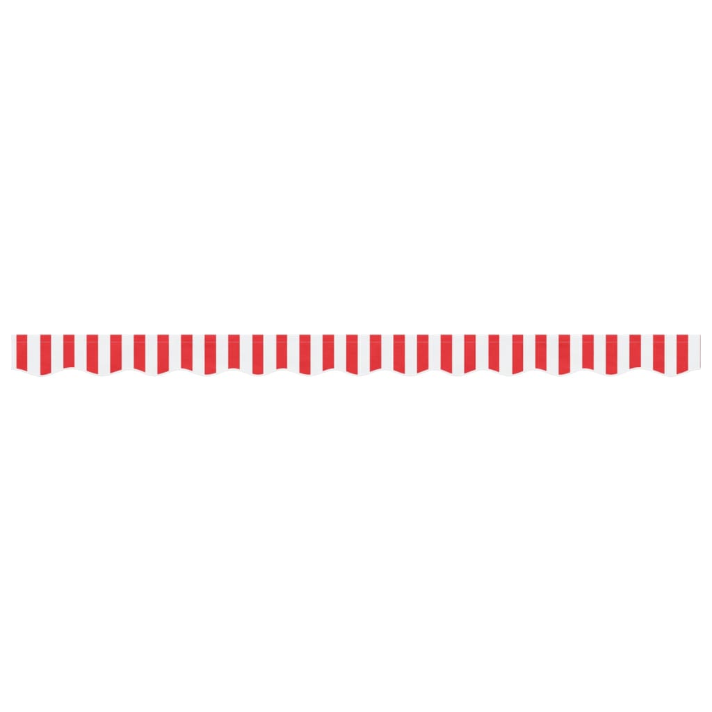 Red and White Striped Awning Valance 3 m