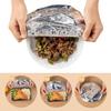 Huse alimentare din folie de aluminiu cu margine elastică Păstrare căldură Păstrare prospețime Huse bol pentru farfurii oale tigăi Împachetare termică reutilizabilă pentru casă