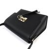 Pristine Salvatore Ferragamo Shoulder Bag Studio Gancini Leather Black 21H886 Used