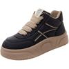 High-top Board Shoes Women's Lace-up Soft-soled Velvet Bread Shoes Winter New Platform Sports and Leisure Women's Shoes