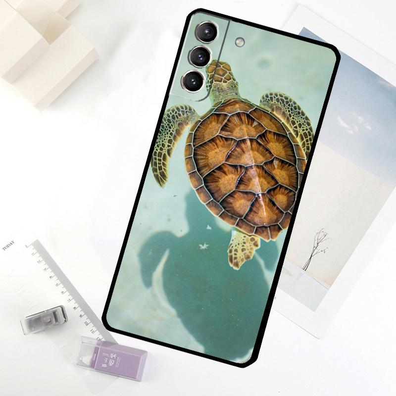 warming green turtles Phone Case For Samsung Galaxy S25 S26 Ultra S20 S21 S22 S23 S24 Ultra S10 Plus S25 FE Cover