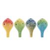 Ocarina Alto 6 Trous Céramique Clé de Do Instrument de Musique Cadeau Ocarina en Poterie pour Débutant Enfants Amis Décor