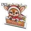 Gingerbread Man Table Ornament Wooden Christmas Napkin Holder, And Deer Design, Vertical Storage Stand Decorative Paper Towel for Kitchen Dining