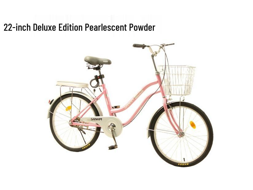22-inch Unisex Bicycle for Commuting and Student Use - Lightweight, Medium and Large Sizes, Suitable for Cycling