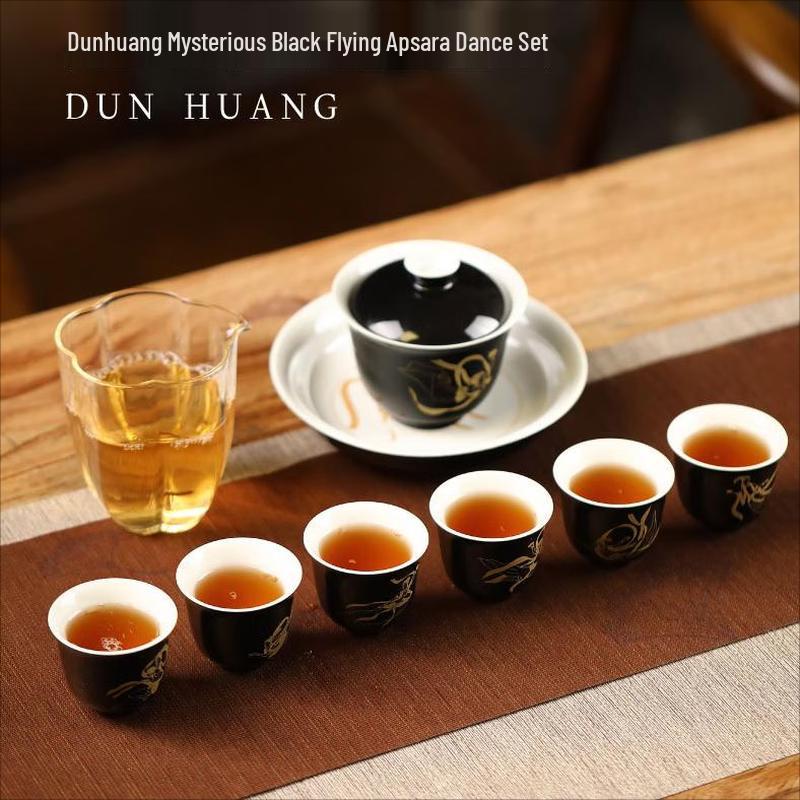 Dunhuang Flying Apsaras Ceramic Tea Set Gift Box