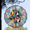 Colorful Geometric Metal Wind Chime Outdoor Garden Decor Soothing Sound Hanging Ornament for Patio Porch Christmas Thanksgiving Gifts