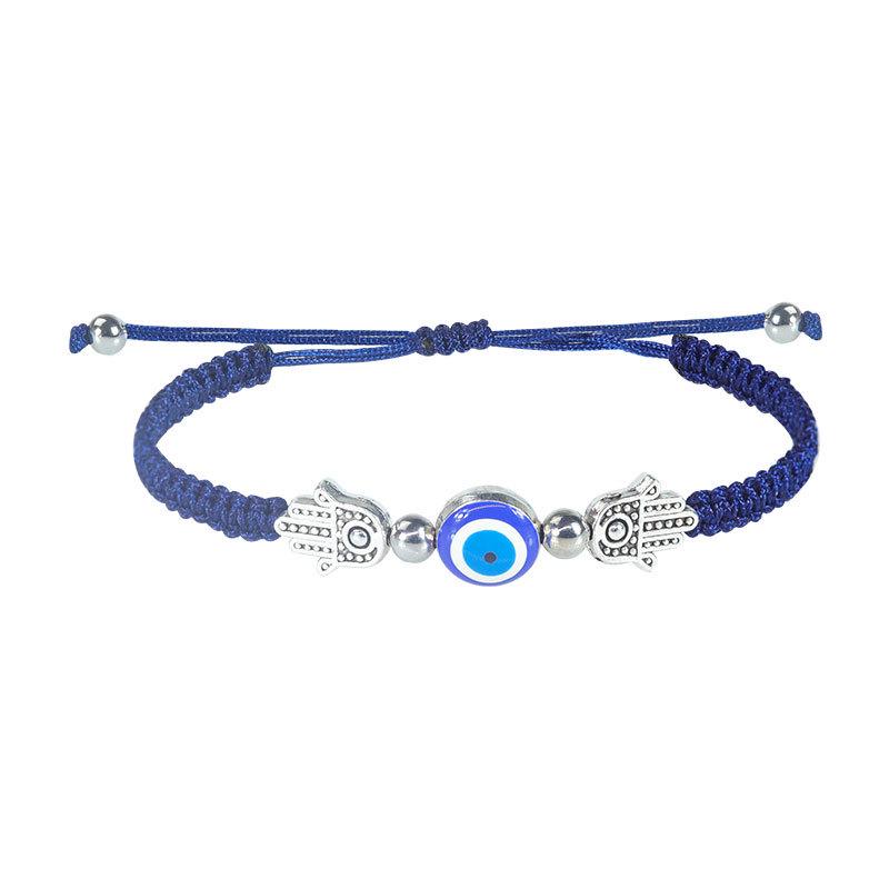 Handmade Adjustable Evil Eye Bracelet for Women - Fatima Demon Eye, Casual Style
