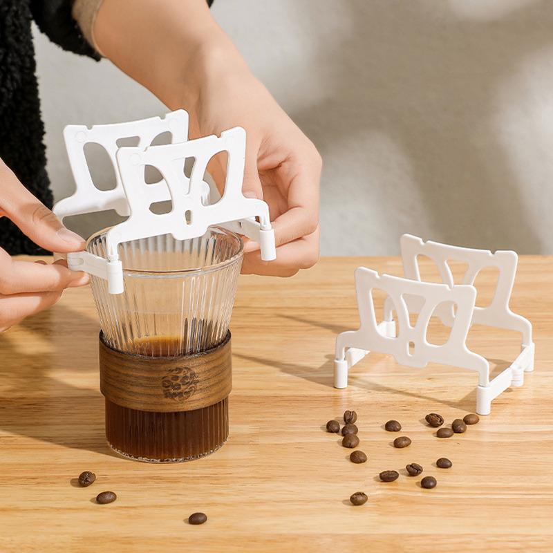 Foldable Coffee Filter Holder Reusable Lightweight Tea Filters Dripper Baskets Coffee Ear Drip Filter Paper Bag Shelf Coffeeware