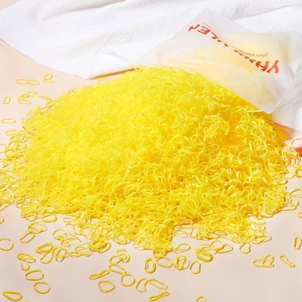 500pcs Girls Colourful Disposable Rubber Band Hair Ties Headband Children Ponytail Holder Bands Kids Hair Accessories Scrunchie