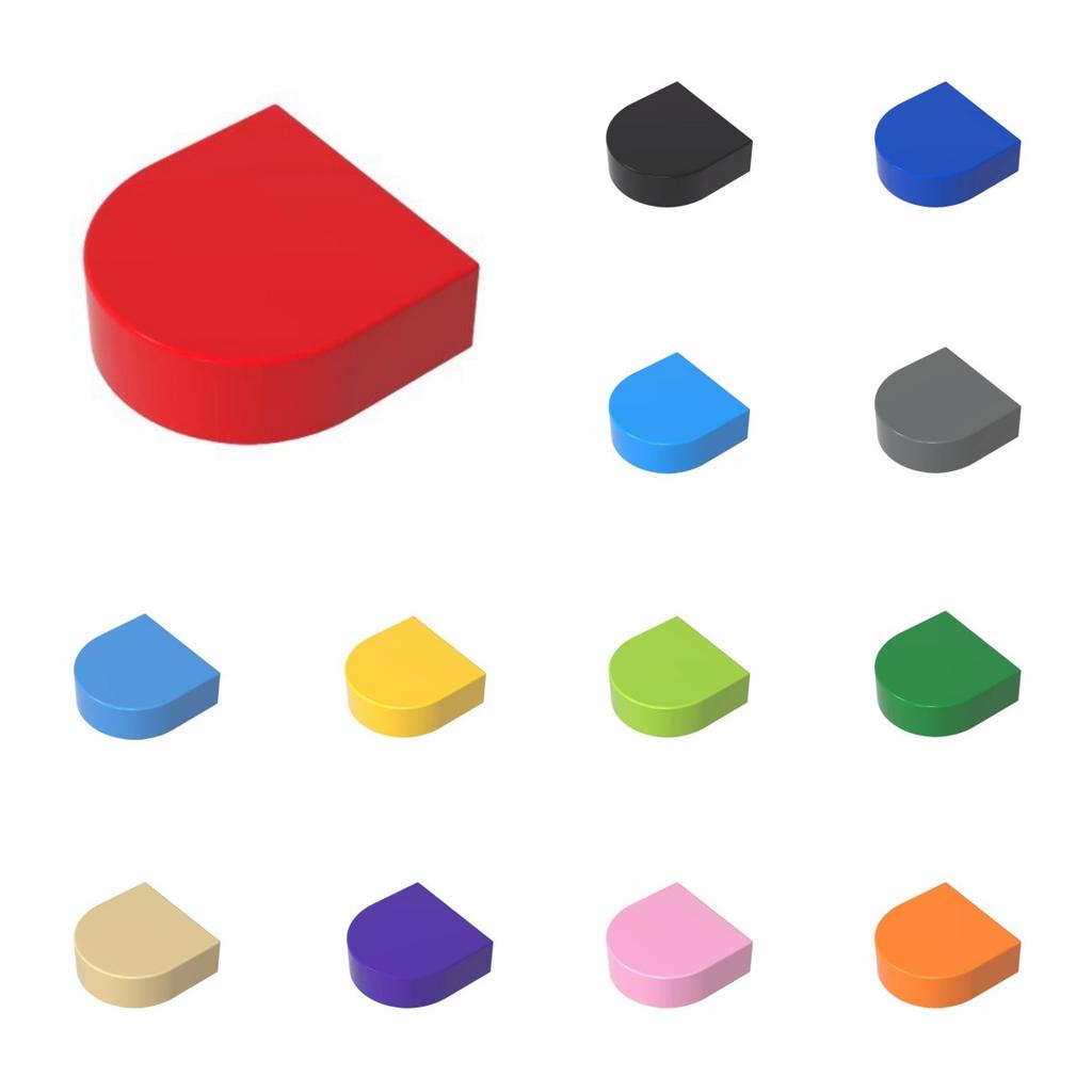 50pcs 24246 35399 Tile Round 1x1 Half Circle Extended Building Block Toy Compatible Educational Creative Size Gift DIY MOC