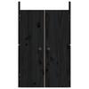 Outdoor Kitchen Doors MEPPEL 2 pcs Black 50 x 9 x 82 cm Solid Pine Wood