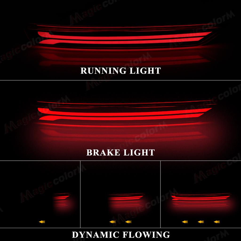 For Subaru Forester 2008 2009 2010 2011 2012 2013 2014 2015 2016 2017 LED Rear Bumper Reflector Lights Dynamic Turn Signal Brake