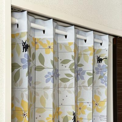 Noren Kobo Accordion Studio Ghibli Delivery Room 96cm Wide X 200cm 98339 Curtain, "Kiki's Service" Flip-Up Curtain, Divider, Enfleur, Blue, Long,