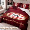 PSV Eindhoven FC Printed Bedding Set Custom Name Text 1 Duvet Cover 2 Pillowcases For Bedroom