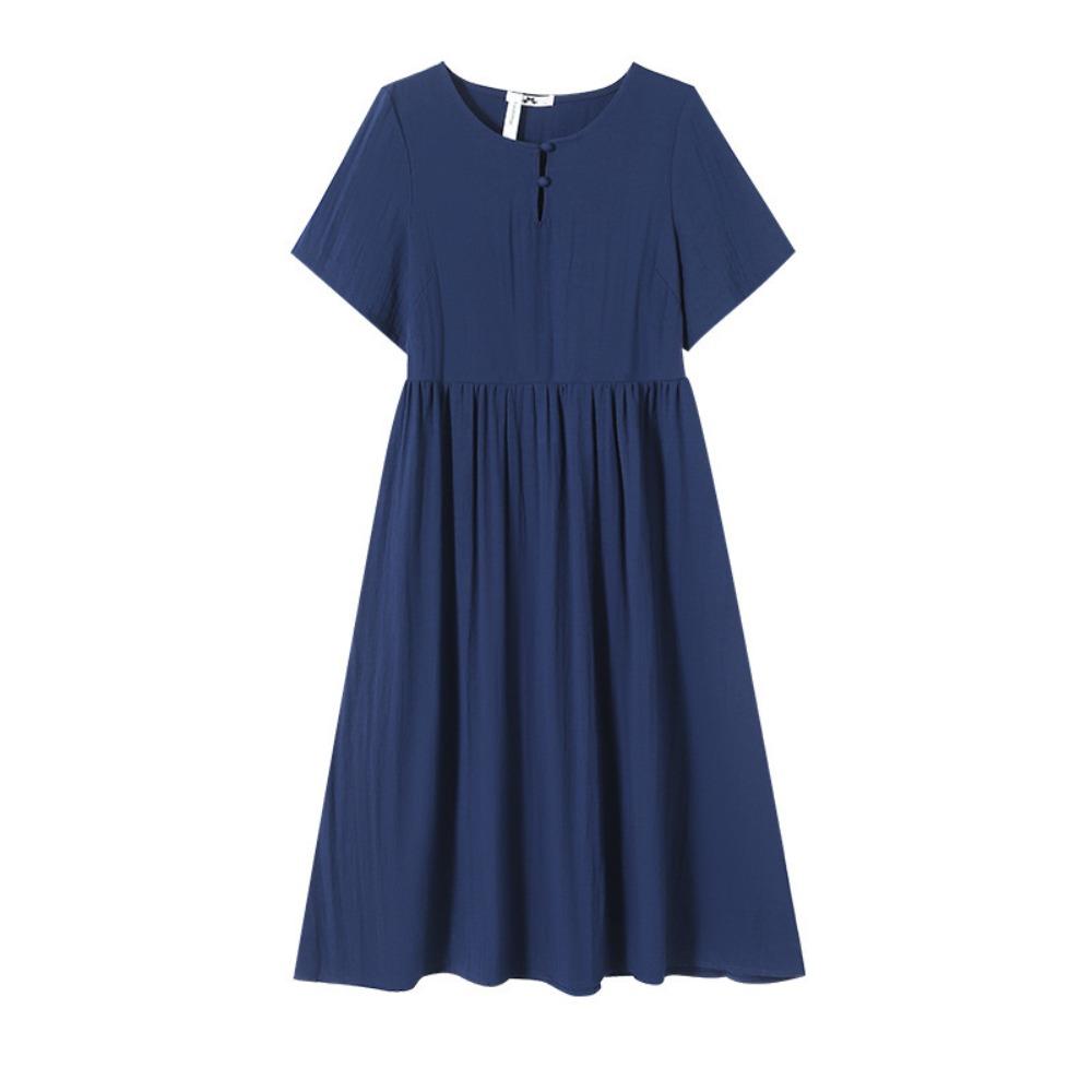Plus-size Women's Retro Summer Maxi Tea Party Dress in Traditional Chinese Style That Flatters The Figure