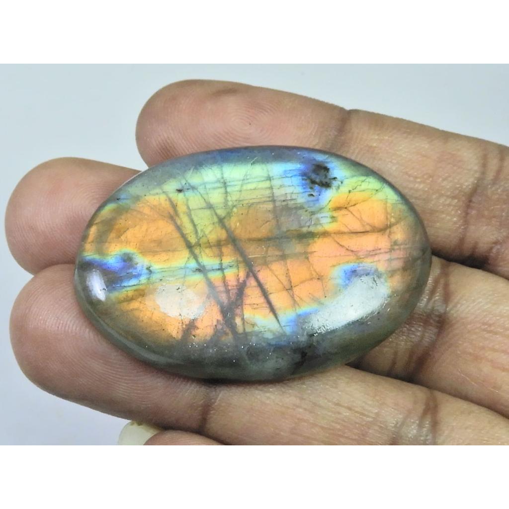 29X45X07MM Natural Purple Labradorite Spectrolite Oval Loose Gemstone 88Cts. D-444
