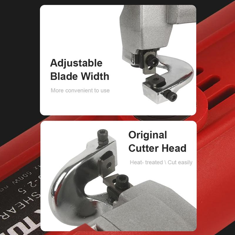 Electric Scissors 2.5mm Cutting Metal Board 580W Electric Sheet Metal Shear Snip for Cutting Iron Soft Steel Plates