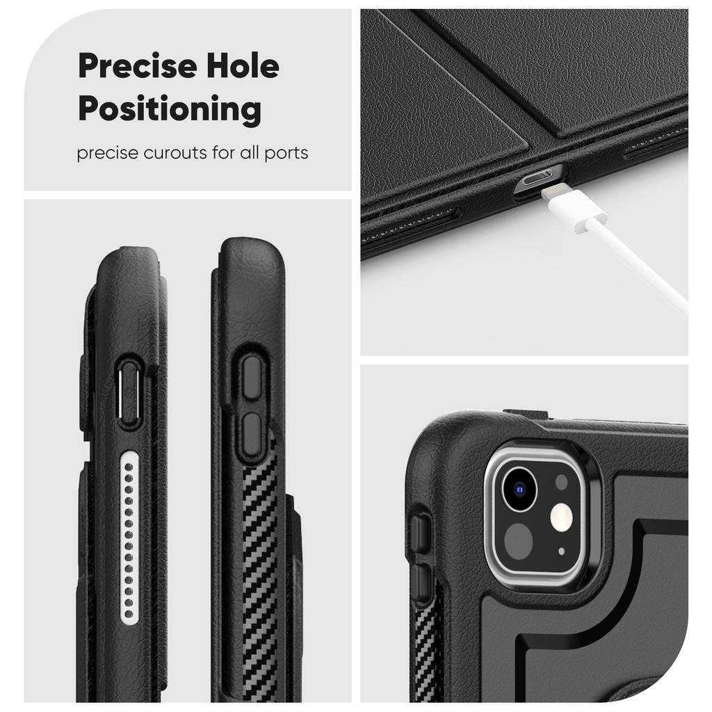 For iPad Pro 11 (2025)/11 (2024) Tablet Case Detachable PC + TPU + PU Leather Flip Cover