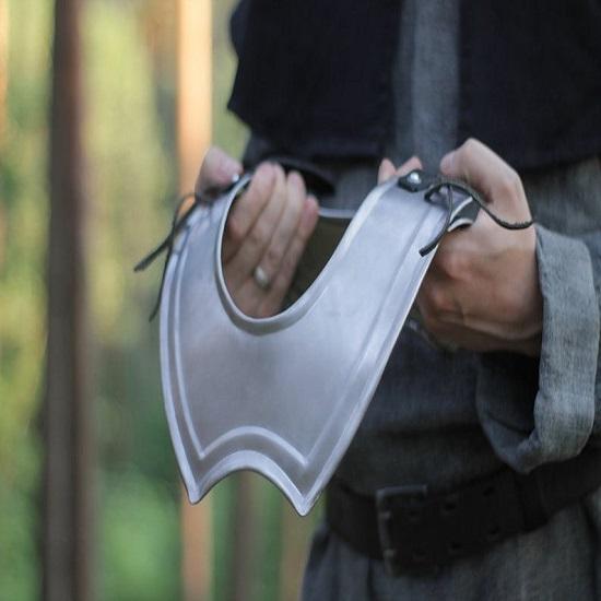 Steel Gorget - larpové brnění - cosplay - kovová gorge - ochrana proti lerpu - zakázková výroba a ruční výroba