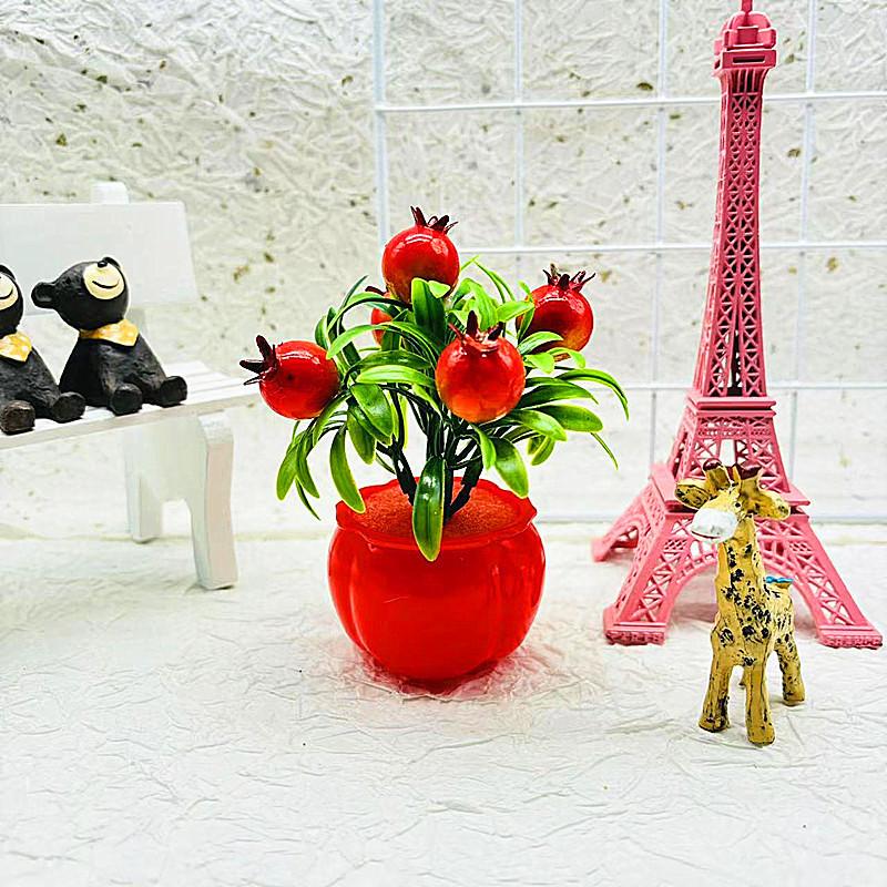 

Апельсины Хурма Искусственные Горшечные Фрукты Бонсай Для Гостиной И Декора Настольный Small Pomegranate