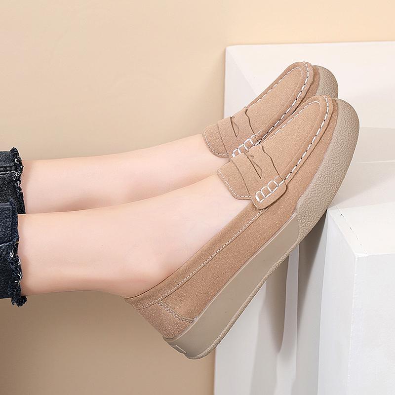 Women's Loafers Leather Driving Moccasins Comfort Flats Casual Slip On Walking Minimalist Summer Breathable Shoes