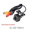 Car reverse camera HD 12LED Clear night vision waterproof CCD LED Car reverse camera Reverse backup monitor Wide Angle camera