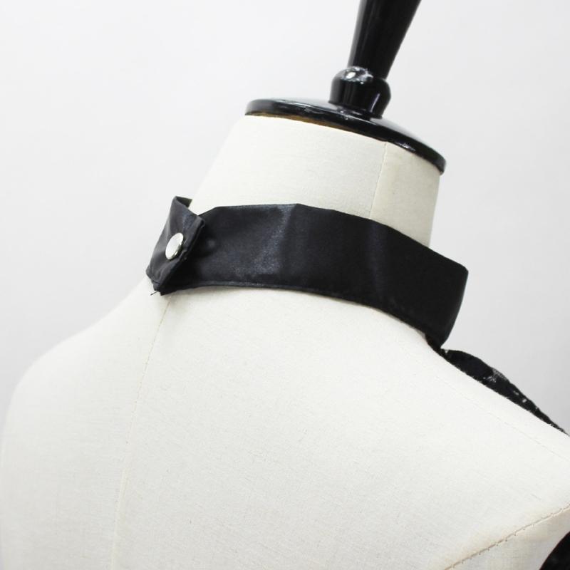 Elegant Ruffled Lace Jabot Collar for Women Gothic Victorian Fashion Accessory