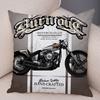 Colorful Motorcycle Cushion Cover Decor Vintage Style Bike Race  Pillowcase Soft Plush Pillow Case for Sofa Home Car 45x45cm