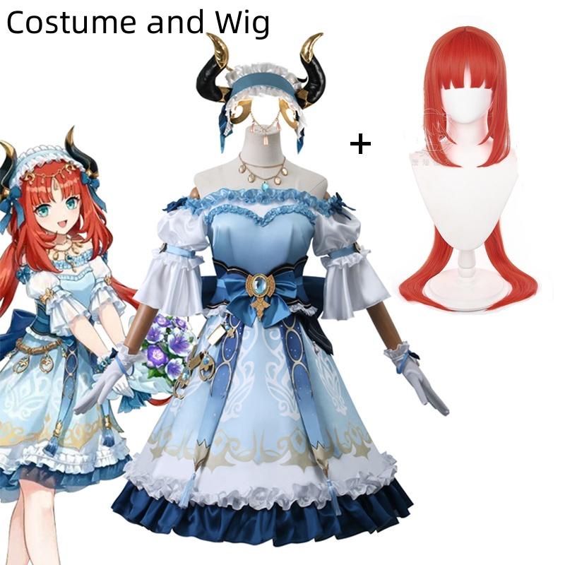 

Nilou Косплей Костюм Genshin Impact Парик Красные Волосы Женщины Танцовщица Платье Карнавальная Униформа Аниме Костюмы На Хэллоуин XL