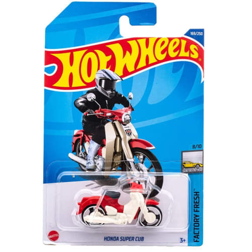 Hot Wheels Basic Car Honda Super Cub (Ages 3 and Up) HHF69 Red 1/64 Scale