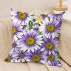 Beautiful flowers fashion Cushion Cover Silky Short Plush Invisible Zipper Dustproof Sofa Pillow Case for Home Decor