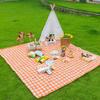 Plaid Disposable Tablecloth Waterproof Checkered Table Cover Outdoor Tablecloth for Picnic Camping Barbecue