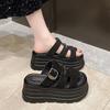Mode 8CM Été Sandales à Plateforme Haute pour Femmes Talons Compensés Pantoufles Mode Nouveau Plage Extérieur Sandales Chunky Confort Décontracté Diapositives Femme