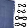 Chair Replacement Fabric 160x43 cm Folding Lounge Repair Cloth with Cords Kit