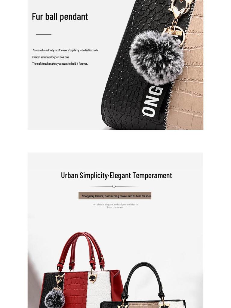 2025 Women's Large Capacity Stone Pattern Handbag: Korean Style Crossbody