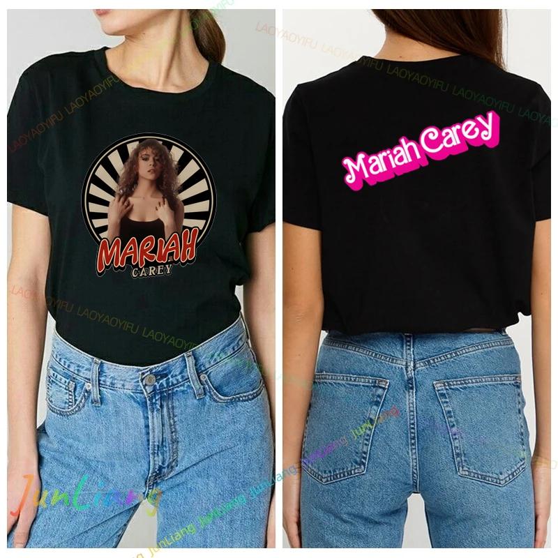 Maglietta Hip Hop Musicale Mariah Carey unisex Mistero casual girocollo manica corta Harajuku Y2K abbigliamento classico