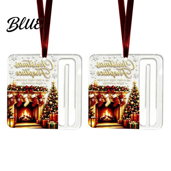 Christmas Tree Decorations Decor with Ornament Acrylic Gift Holder 2Pcs Cash Money Hanging Unique Holiday